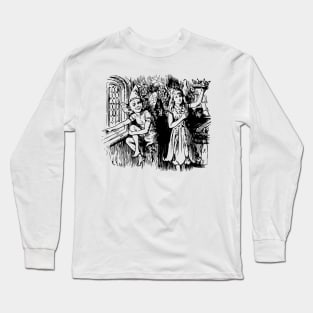 The fairy and the girl fantasy scenery drawing Long Sleeve T-Shirt